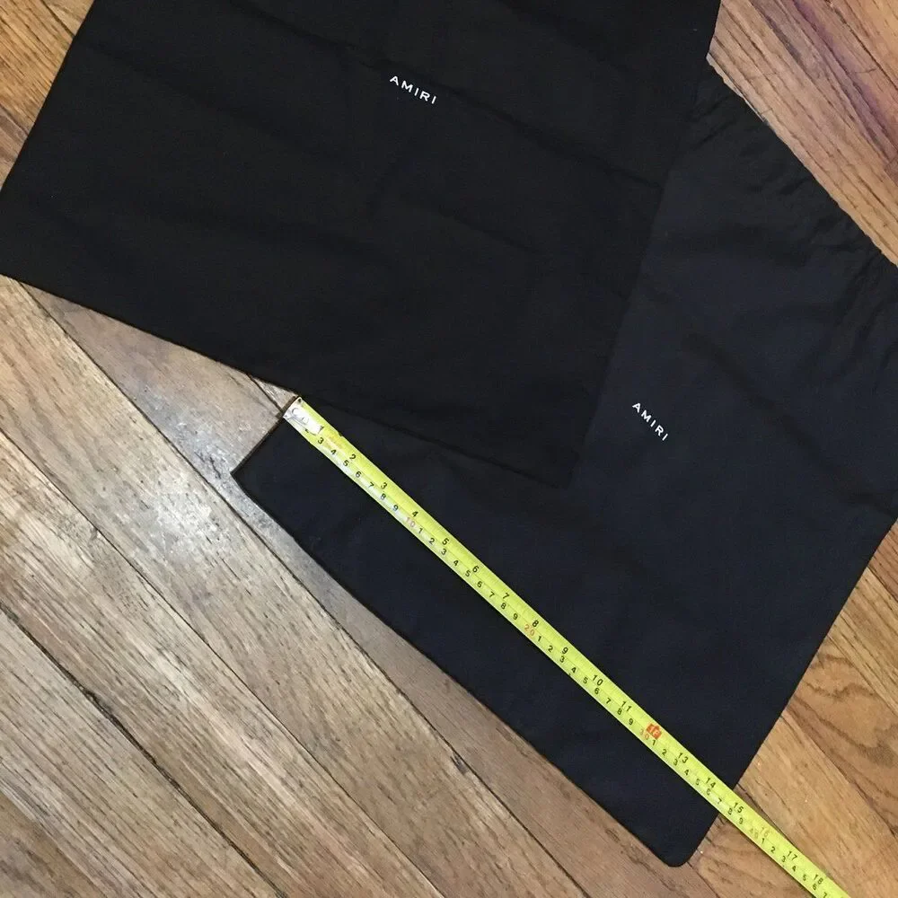 TWO (2) Amiri Black dustbag 17” x 14” AMIRI Dust Bag